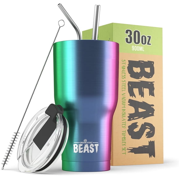 Tumbler Greens Steel Beast, acero inoxidable, 900 ml, aislante al vacío