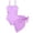Light Violet, variant on YunPes Girls Swimsuit Cute Fashion Waist Cut out One Piece Bathing Suit with Solid Cover up Skirt Sarong Wraps Girls' Swimwear