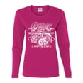 thumbnail image 2 of Greaser Outlaw Hot Rod Gambling Mechanic Pop Culture Womens Graphic Long Sleeve T-Shirt, Fuschia, Medium, 2 of 3