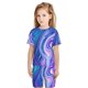 thumbnail image 5 of Balery Swirl Blue And Purple Conjunto de Pijama Infantil de Manga Corta con Estampado – Ropa de Dormir de Algodón Suave-3X-Large, 5 of 5