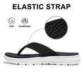 thumbnail image 4 of Comwarm Sport Flip Flops for Women, Comfortable Walking House Thong Sandals Slippers for Summer, Black White, 4 of 7
