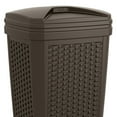 thumbnail image 7 of Suncast 30 Gallon Resin Wicker Decorative Outdoor Patio Trash Hideaway, Java, 7 of 7