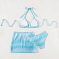 thumbnail image 4 of UAYOTSE Teen Girls Swimsuits 3 Piece Metallic Sets Bikini Tankini Swimwear Summer Beach,Sizes 14-15 Years, 4 of 7