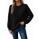 thumbnail image 1 of Suéteres de Mujer de Otoño, Informales, de Larga, Ligeros, de Gran Tamaño, Tipo Pulóver Negro XL, 1 of 7
