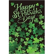 St. Patrick's Day Garden Flag - 12" x 18", Evergreen Clovers, Double Sided