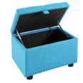 thumbnail image 5 of Spirit up Art 25" Wide Fabric Tufted Storage Ottoman in Blue, 5 of 9