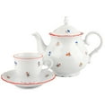 thumbnail image 4 of Porcelain Cup for Mocha Cappuccino Tea and Coffee Waltz of the Flowers Porcelain Tea Cup and Saucer Set Floral Tea Cup with Matching Saucer, 4 of 9