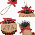 thumbnail image 3 of Dalrosia 8PCS Rustic Christmas Tree Ornaments for Christmas Tree,Burlap Christmas Ornaments with Trendy Red and Green Plaid Tartan for Holiday Party Decor, 3 of 7