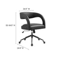 thumbnail image 4 of Modway Pinnacle Vegan Leather Office Chair, Black, 4 of 11