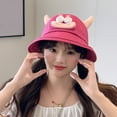 thumbnail image 6 of JZROCKER Funny Antennas Fisherman Hat for Female Outdoor Spring Sun Hat Cartoon Bucket Hat Party Headwear Breathable Camping Hat, 6 of 21