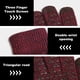 thumbnail image 3 of Guantes de punto de invierno cálidos dedos completos hombres mujeres con pantalla táctil mejorada - Guante antideslizante con forro polar, 3 of 5