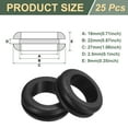thumbnail image 2 of 25Pcs Grommets de goma 11/16 ID, Agujero de perforación de 7/8, Grommet de firewall, Anillo de junta de goma para protección de cables, caja eléctrica de metal, (18x22mm, Negro), 2 of 6