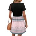 thumbnail image 4 of Women's Fashionable Casual Square Neck Retro Print Summer Dress, 4 of 4