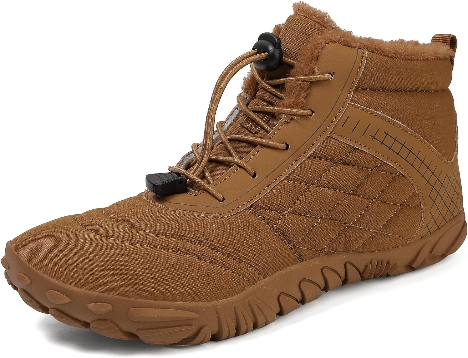 Hiking Shoes Barefoot Mens Wide Shoes Toe Box Winter Cross Trainer Minimalist Anti Skid Shoes For Women Cotton Boots Sneakers Outdoor Ankle Boots Brown Black Green White