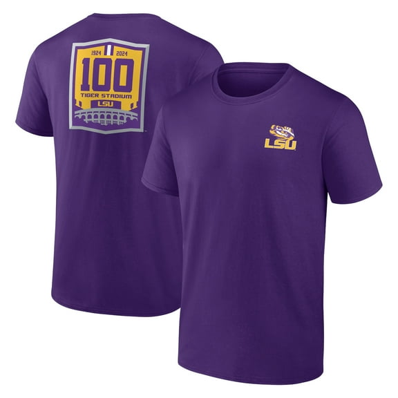 Men's  Purple LSU Tigers 100 Years in Tiger Stadium Core T-Shirt