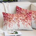 thumbnail image 2 of Red Eucalyptus Leaves Pillow Covers 12"x20", Spring Floral Summer Botanical Soft Brushed Microfiber Breathable Throw Pillow Covers, Pillowcase with Zipper for Couch Sofa Bedroom Living Room, 2 of 9