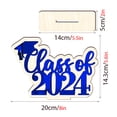 thumbnail image 2 of Minkissy 6Pcs Graduation Cap Decor Blue Wooden Congrats Grad Table Centerpiece for Desktop Decor and Parties, 2 of 8