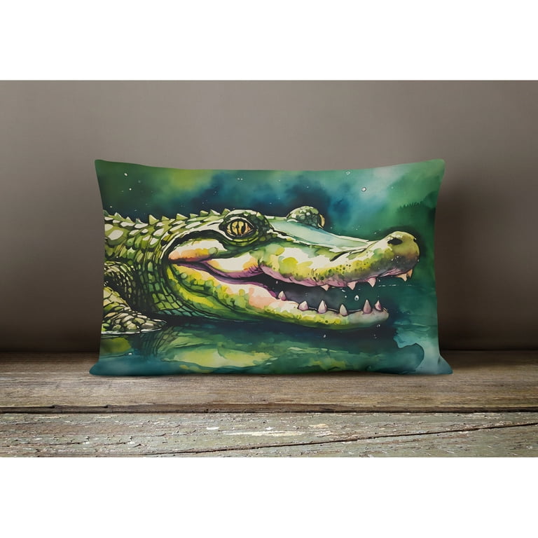 枕 katsuuuuuuuun Alligator Throw Pillow 12 in x 16 in - Walmart.com