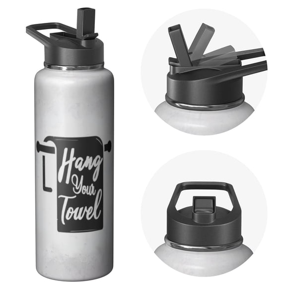 40 Ounce Triple Insulated Stainless Steel Holiday gifts Themed Water Bottle, Straw, Leakproof Lid Ideal for Commuting and Outdoor Sports