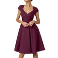 thumbnail image 4 of Women's Flowy Casual Swing Dress Elegant Party Wear Comfortable Soft Fabric Stylish Versatile Outfit, 4 of 4