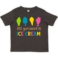 thumbnail image 3 of Inktastic All You Need Is Ice Cream - Blue Pink Yellow Green Boys or Girls Toddler T-Shirt, 3 of 5
