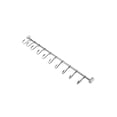 thumbnail image 3 of Estante Colgante Montado En La Pared Organizador De Utensilios De Acero Inoxidable Cojinete De Carga Riel Colgante Colgador De Pared Impermeable A Prueba De Herrumbre Con 10 Ganchos Ajustables Advancent TO004681-00, 3 of 6