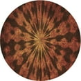 thumbnail image 1 of Ahgly Company Machine Washable Indoor Round Transitional Mahogany Brown Area Rugs, 5' Round, 1 of 7