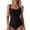 Black, variant on BSDJILFG Push Up Swimsuits for Women Backless Cutout Swimwear Ribbed Knit Ruched Bodysuit Bathing Suit