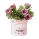 thumbnail image 2 of Bonsái de flores artificiales con maceta de cerámica para decoración del hogar u oficina, centro de mesa de bajo mantenimiento, estantería y decoración de escritorio, 2 of 5