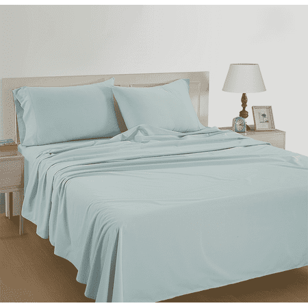 Casa Platino 100% Long Staple Cotton 3 Piece Percale Twin XL Size Bed Sheets Set Fits Mattress Upto 15 Deep - Mineral