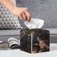 thumbnail image 4 of Kdxio Modern Skull Sisters Print Tissue Box Cover,Square Decorative PU Leather Facial Paper Case Organizer Holder Dispenser for Bathroom,Night Stands,Desk,Car 5.2''X5.2''X5.2'', 4 of 6