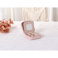 thumbnail image 6 of REGALWOVEN Travel Size Accessory Box, Small Accessory Case with Mirror, PU Leather Accessory Organizer for Women Light Pink, 6 of 7