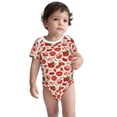 thumbnail image 3 of Daiia Tomatoes Printed Unisex-Baby Short Sleeve Onesies Bodysuits Baby Climbing Clothes Soft and Comfortable Romper with Expandable Shoulder Design-6 Months, 3 of 8