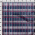 thumbnail image 4 of oneOone Cotton Poplin Dark Blue Fabric Madras Check Sewing Material Print Fabric By The Yard 56 Inches Wide, 4 of 4
