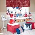 thumbnail image 4 of Patriotic 4th of July Kitchen Curtains Valances for Windows Red White Blue Stars Freedom Rod Pocket Window Treatment for Kitchen /Living Room/Bedroom/ Bathroom, 54" X 18", Memorial Day Summer, 4 of 6