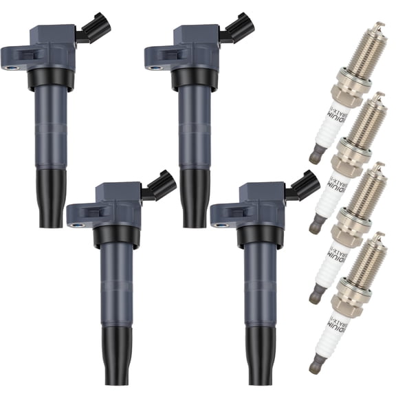 SCITOO 4 ignition coils with 4 iridium Spark Plugs for Kia Optima Rondo 2009-2013 V8 4.6L l4 2.4L 2.0L C1667 UF611