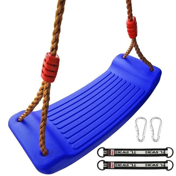 Swing Seat Kids Outdoor with Height Adjustable Rope and Complete Accessories, Plastic Swing for Kids, Swing board, Outdoor Garden Swing Set Accessory Children's 3 Years 