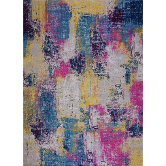 Ladole Rugs Timeless Collection Yorkson Abstract Beautiful Indoor Outdoor Stylish Beautiful European Doormat, 1'10" x 2'11" (57cm x 90cm)