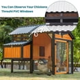 thumbnail image 6 of Weatherproof outdoor chicken coop with waterproof PVC roof. Outdoor chicken coop with removable bottom for easy cleaning.Large space Coop suitable for 6-8 chickens, 6 of 7
