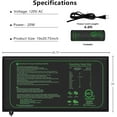 thumbnail image 6 of GHODEC 2Pack Seedling Heat Mat for Indoor Home Gardening Seed Starting, 10"x 20.75" Heat Pad for Plants, Warm Germination Hydroponic MET Certified Waterproof, 6 of 6