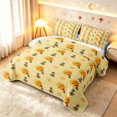 thumbnail image 3 of Erosebridal Lovely Bee Twin Quilt Set,Kawaii Floral Twin Coverlet Set,Yellow Black,2-Piece,1 Bedspread and 1 Pillowcase, 3 of 7