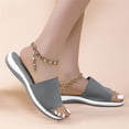 thumbnail image 7 of Indoor Slippers for Women Open Toe Knitted Mesh Slip on Slippers Comfortable Summer Casual Lightweight Breathable Slippers, 39, 7 of 7