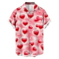 thumbnail image 4 of TaTaai Men's Valentine's Day Print Shirt, Short Sleeve Button Down Casual Blouse, Romantic Gift Top Gift, 4 of 5