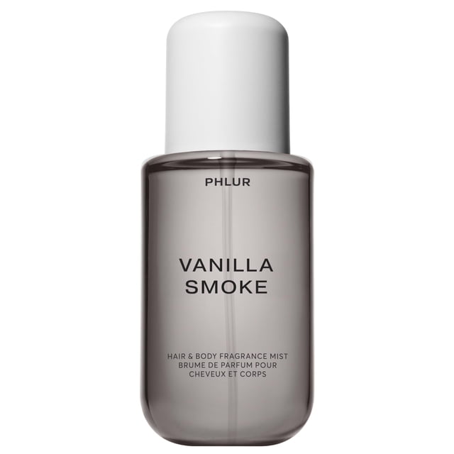 Bruma corporal PHLUR Vanilla Smoke - Bruma corporal y capilar - Espray corporal de vainilla cachemira con pimienta rosa, bergamota, haba tonka e incienso (226 ml)