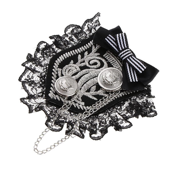 Broches de aleación vintage unisex Sunnimix insignias de tela británica Negro
