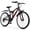 Black, variant on QARSWA 24 in Mountain Bike, 21 Speed Full Suspension Bicycle with Dual Fenders and Adjustable Saddle for Teens and Adults