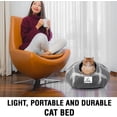 thumbnail image 3 of Woolygon Wool Cat Cave Bed Handcrafted from 100% Merino Wool, Eco-Friendly Felt Cat Cave for Indoor Cats and Kittens (Yellow ), 3 of 7