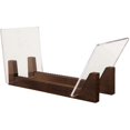 thumbnail image 1 of Vinyl Record Storage Holder Large Capacity Acrylic Ends Display Stand Wooden Lp Vinyl Album Desktop, 1 of 5