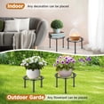 thumbnail image 3 of Soporte para plantas Amaoot Metal para interior y exterior, paquete de 5 unidades, color negro, 3 of 6