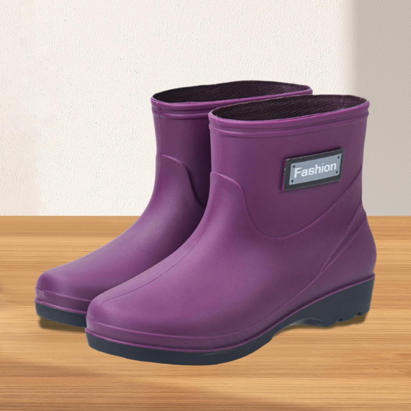 Segolike Rain Boots Garden Shoes Waterproof Portable Trendy Lightweight Mid Calf Boots Nonslip Rainboots for Camping Backpacking Women Size 41